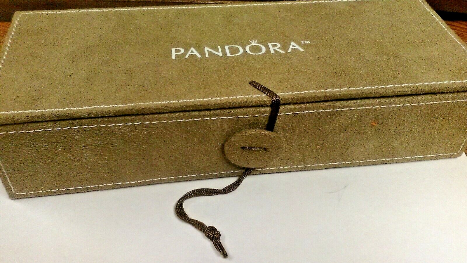 PANDORA JEWELRY BOX SUEDE 3 REMOVABLE TRAYS BRAND NEW