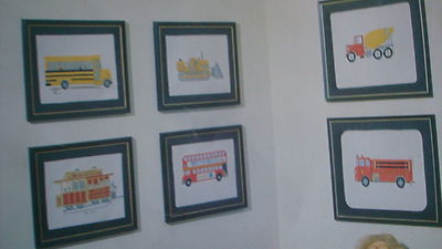 Cross Stitch Leaflet MEN & BOY'S TOYS Sports Vehicles Occupations Vtg 1979