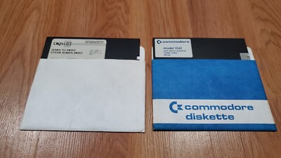 Commodore 64 Software Floppy 5.25'' Lot Model 1541 Test Demo Diskette Okimate 10