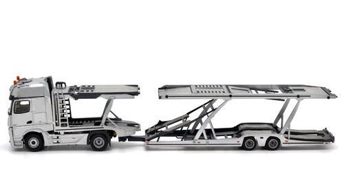 ミニカー Swiss WorldCargo M-Benz Actros Truck Mercedes-Benz Actros Auto Transporter Yellow 1/64 Diecast