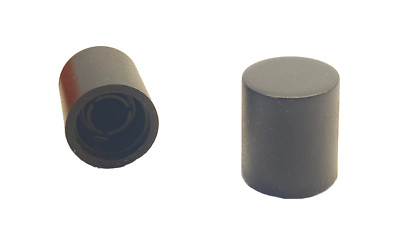 5x Drehknopf für 6mm Flachachse, Potiknopf, Encoderknopf schwarz ohne Anzeige