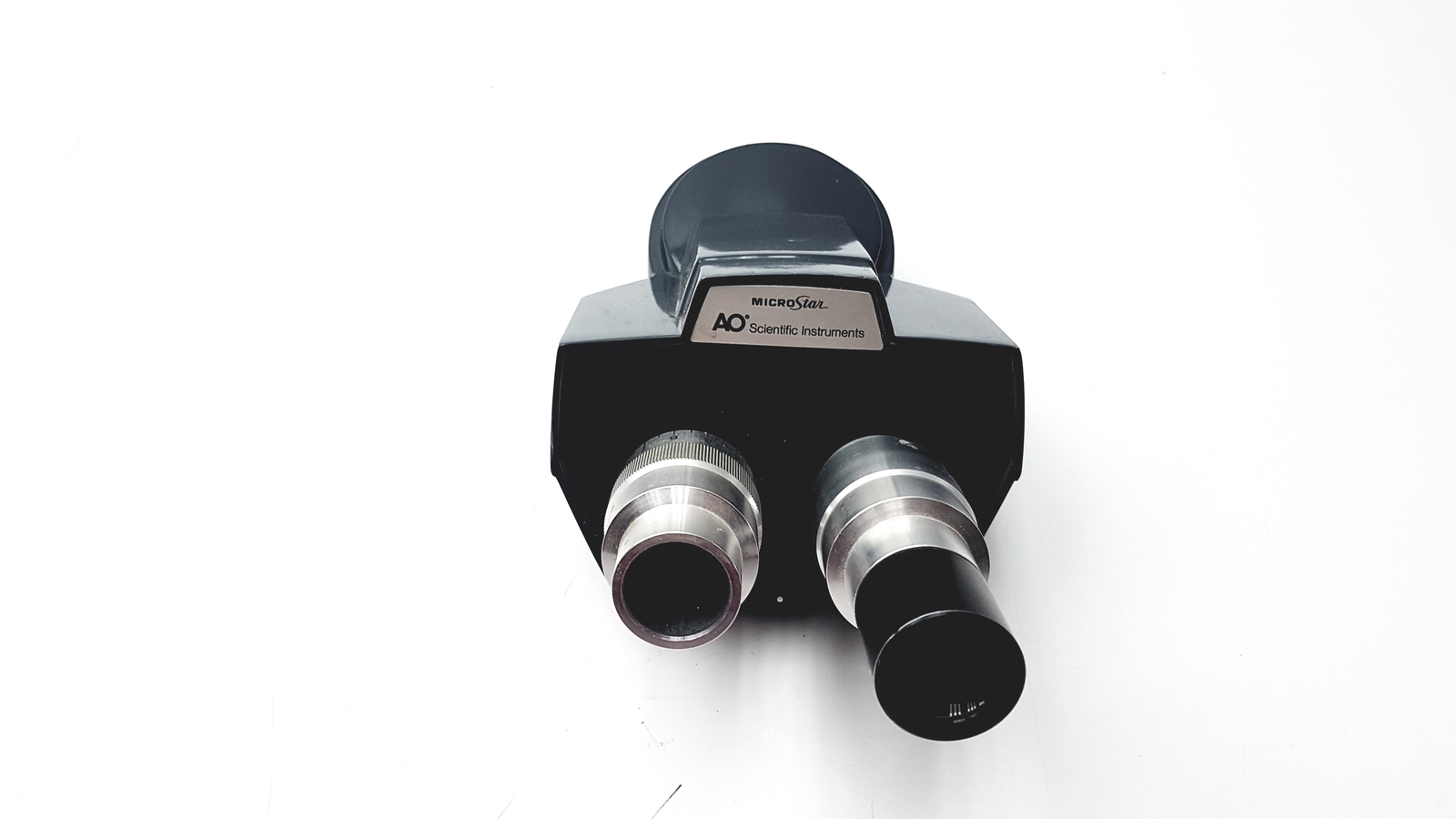 AMERICAN OPTICAL MICROSTAR 110/120 MICROSCOPE BINOCULAR HEAD WITH EYEPIECES