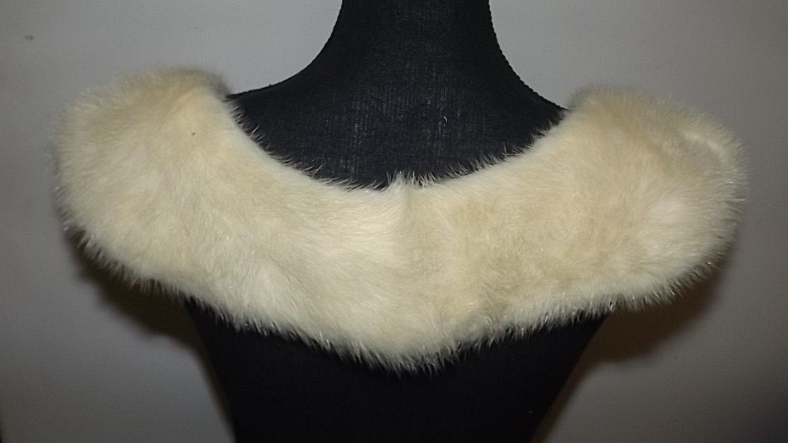 Genuine Mink  Fur Long Lining  Wrap  Stole  Collar.