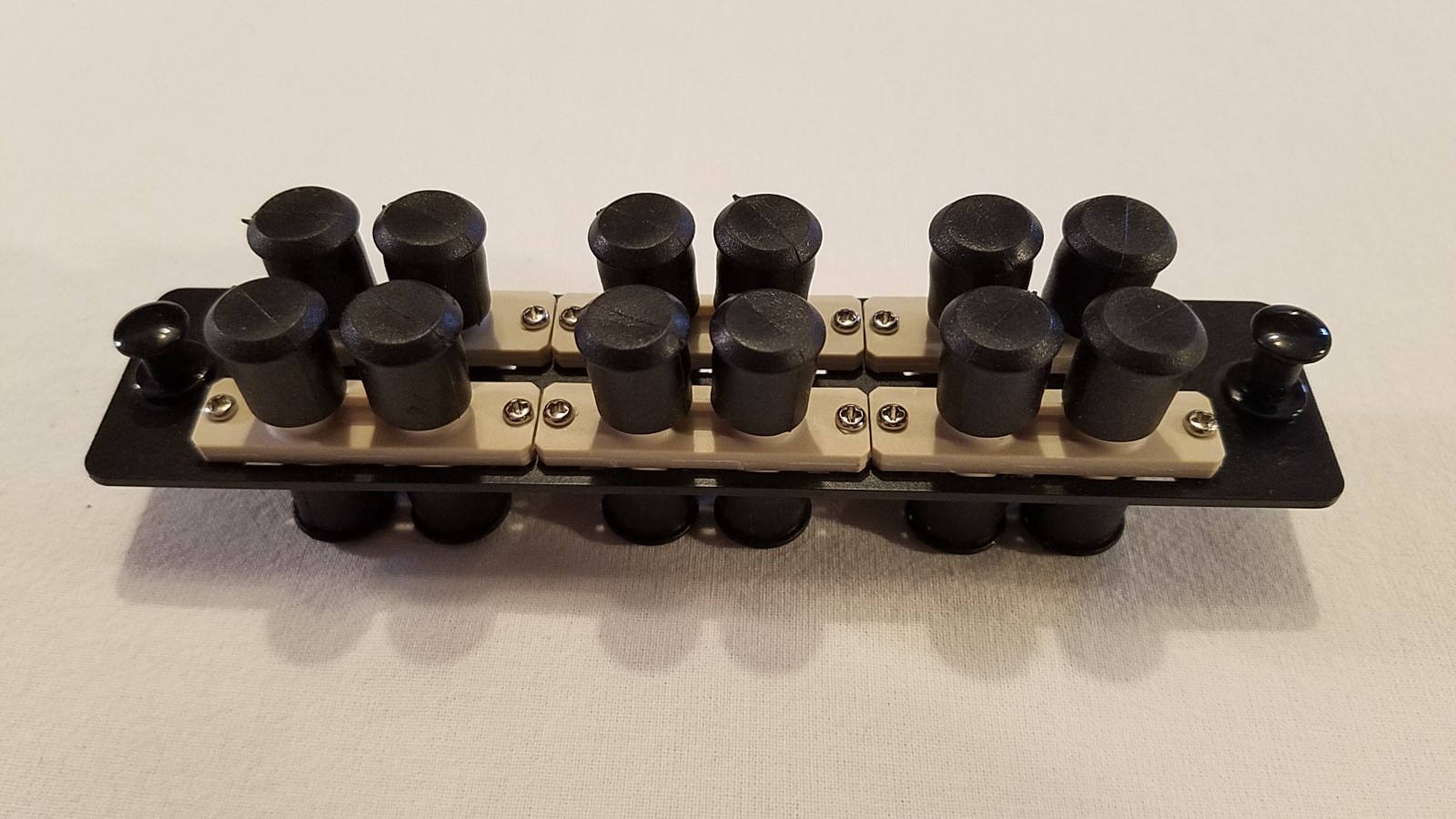 JPM460B Black Box ST Fiber Adapter Panel - High Density, (6) ST Duplex, Ceramic