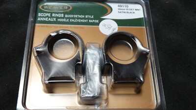 Weaver #49110 30mm hi det mnt satin black