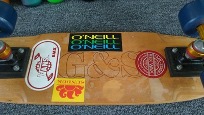 vtg 1980s G/&S Gordon /& Smith skateboard sticker Pros Ruff Miller Blender