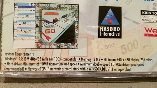 Monopoly CD-ROM Hasbro Interactive Windows Westwood Studios Rare Game PC