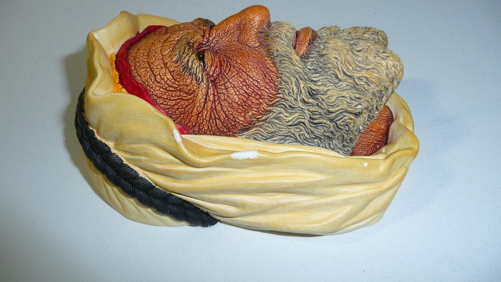 BOSSONS Chalk Ware Head Arab Shiek Hand Painted Collectible Chalkware Wall Decor