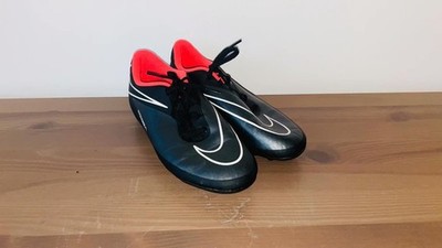 Nike Kids Hypervenom Phelon Football Boots Soccer Cleats Black Pink UK 3 EU 35.5
