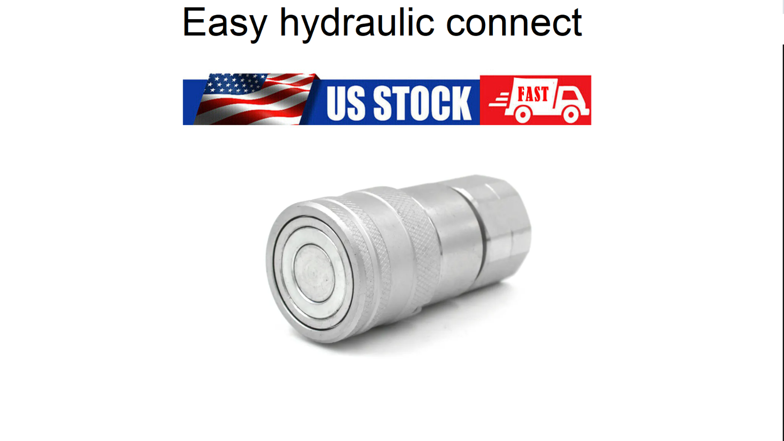 1/2" NPT Thread 1/2 Flat Face Hydraulic Quick Coupler Set Bobcat Skid Steer TL23