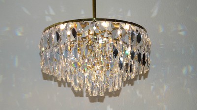 Plafoniere Deckenlampe : Korblüster kronleuchter *kristallglas