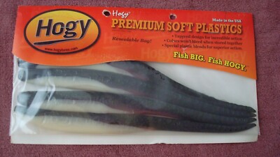 HOGY 10'' PREMIUM SOFT PLASTICS LURES ''RAINBOW BUNKER'' STRIPER BLUEFISH 4pk H10RB