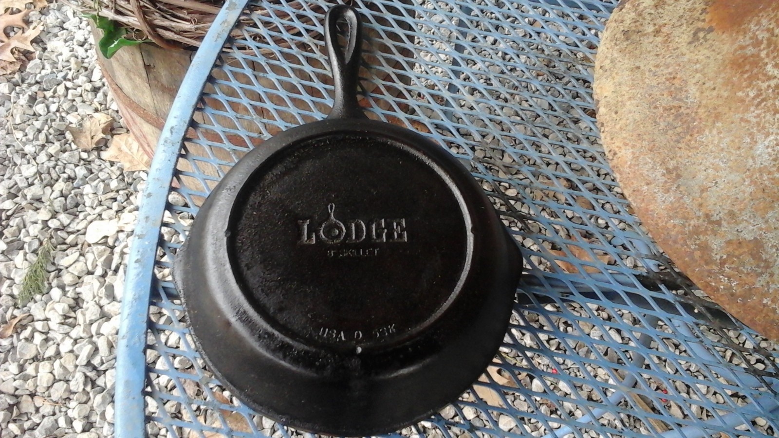 Cast iron skillet D5SK, USA with heat ring 8