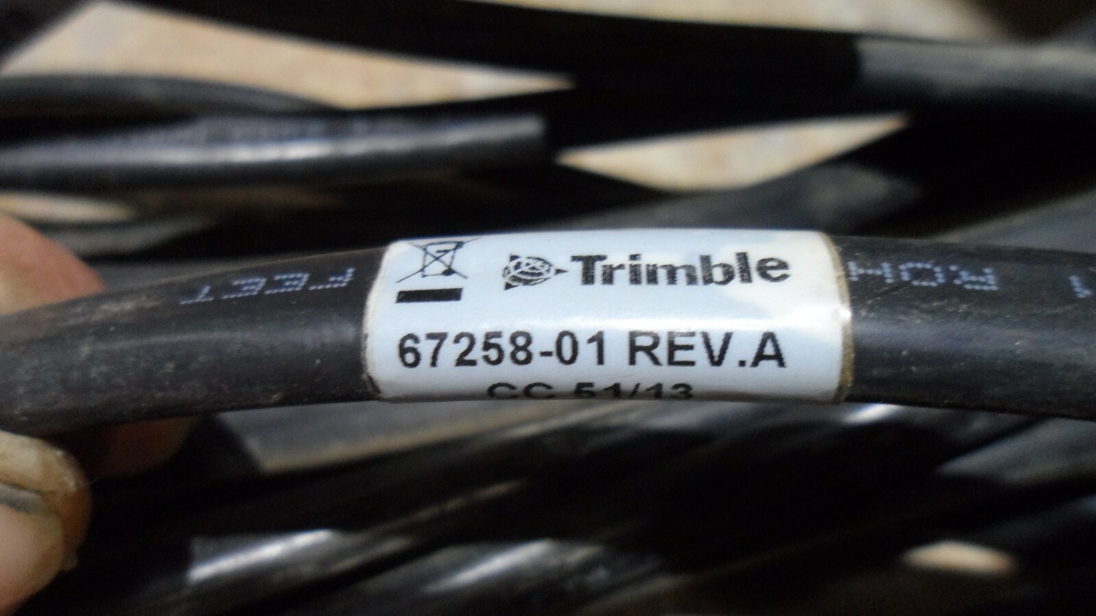 Trimble GPS Bottom Power Cord harness 67258, CFX750,FM750, FMX, FM1000, ZTN67258