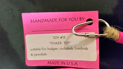 3 Tinker Toy Bird Toys / 8 1/2