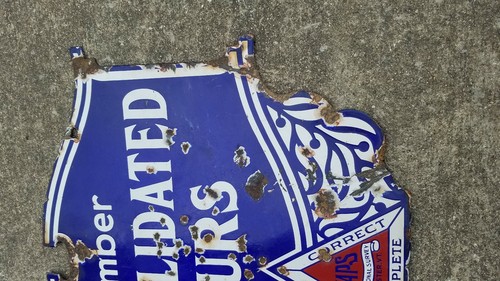 MEMBER CONSOLIDATED TOURS PORCELAIN SIGN VERY RARE EARLY 1900'S GAS STATION