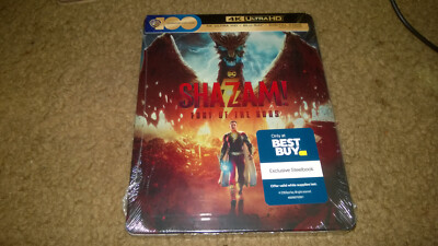 DC Shazam Fury Of The Gods 4K UltraHD + Blu-ray + Digital Best Buy STEELBOOK New
