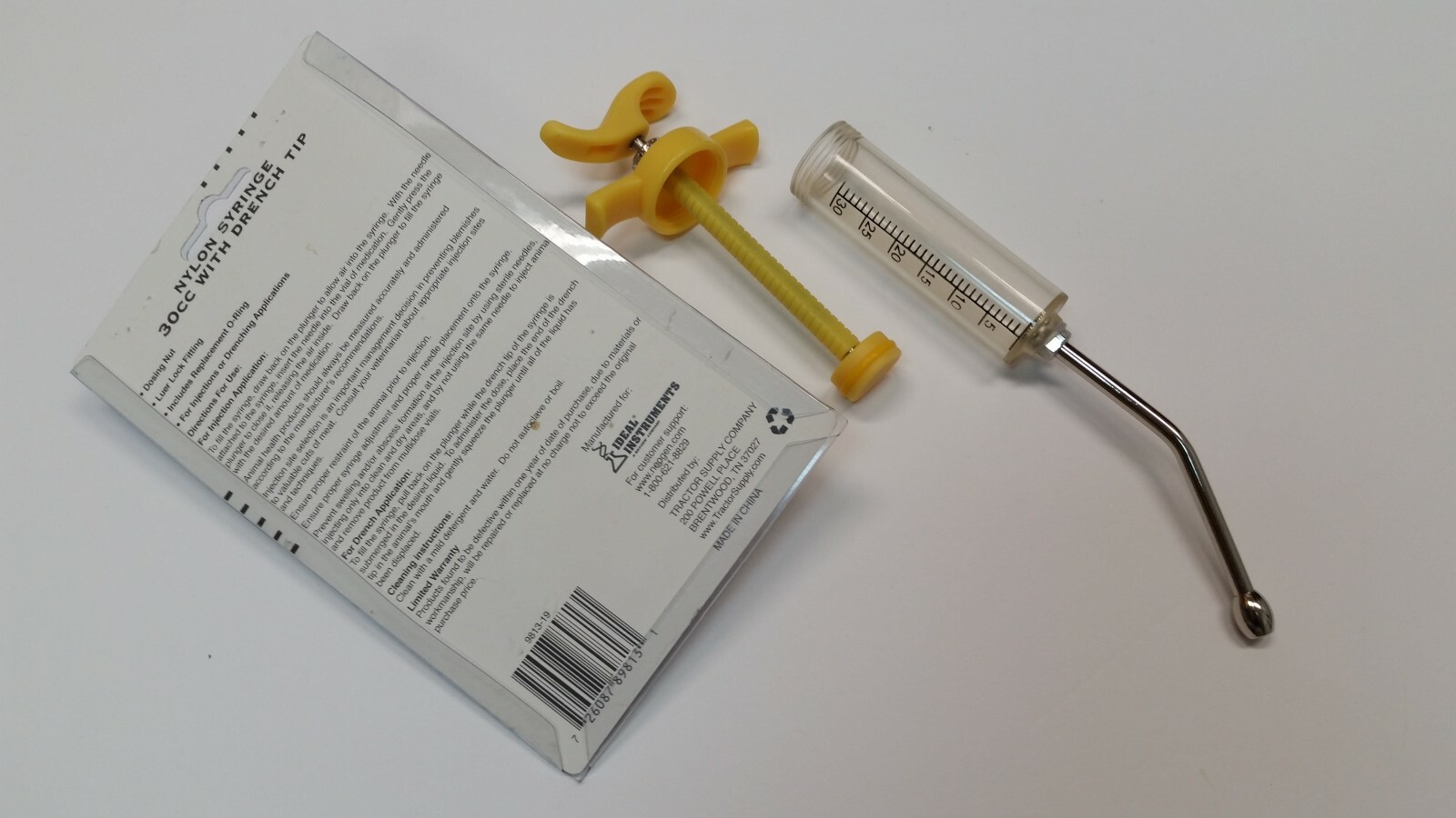 Nylon Syringe 30cc, Veterinary, Goat Lamb Sheep Show Supplies, Drench
