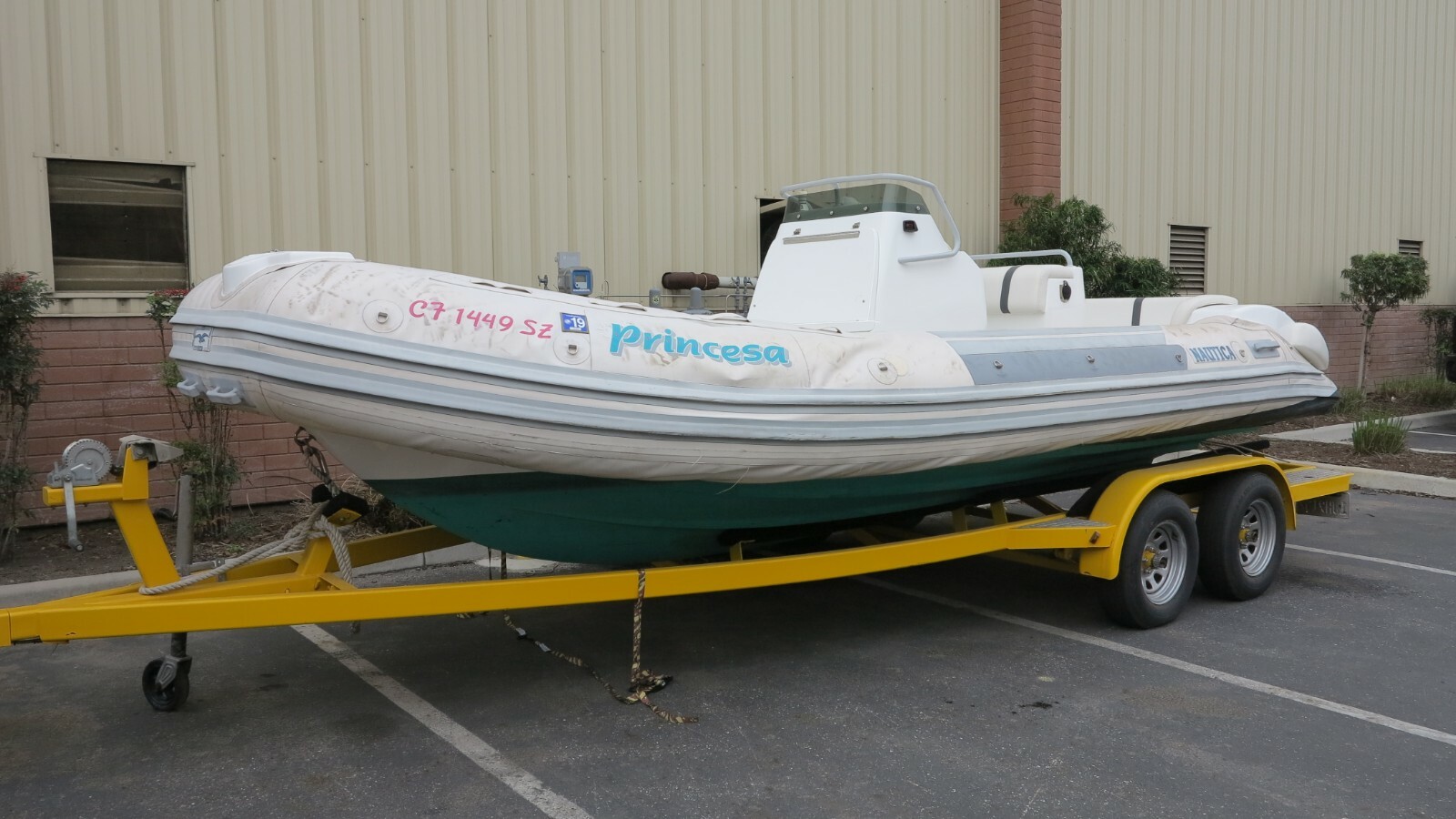 Rib Boat - 19' Nautica Jet Fiberglass Bottom, Diesel Powered