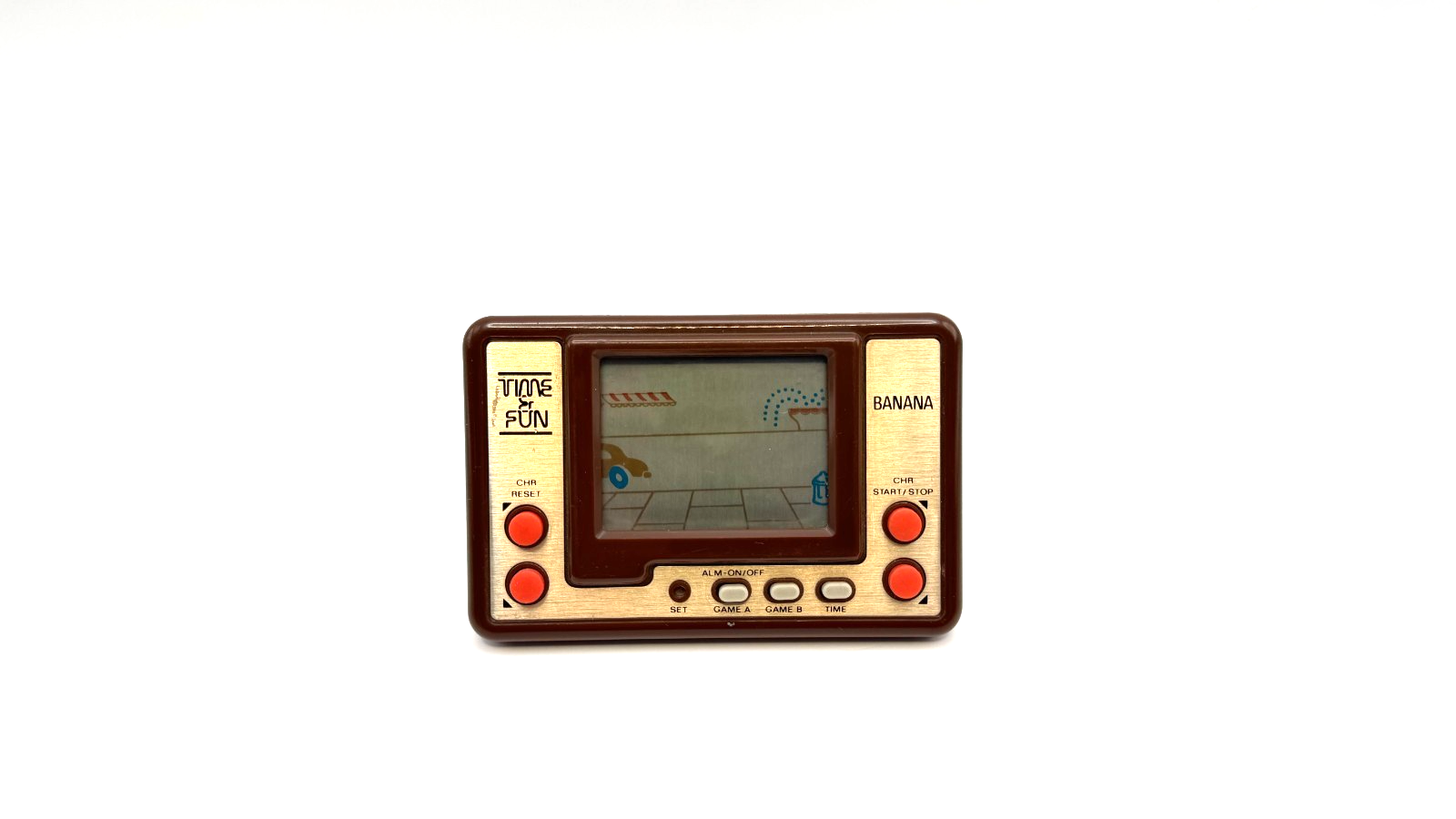 V - Tech Banana Time & Fun LCD Spiel 1981 Retro Sammler Guter Zustand LCD Game