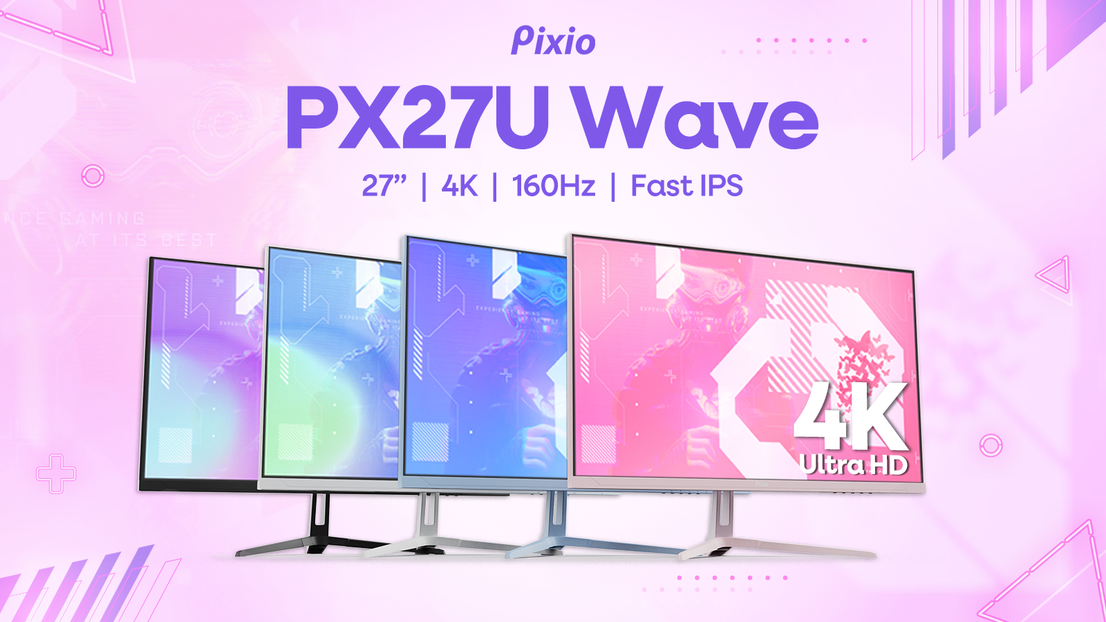 Pixio PX27U Wave 4K ゲーミングモニター 27インチ 美品 PX27UWAVE_001.png?v=1753226157