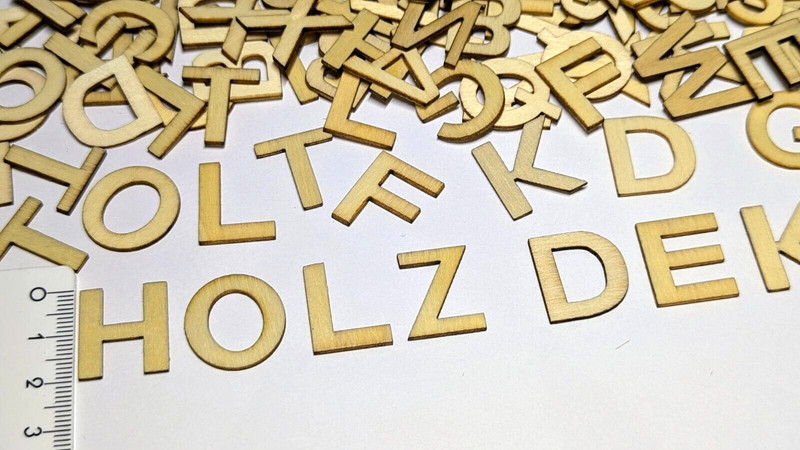 Buchstaben Holzbuchstaben Holz Deko Basteln Holzdekorationen Namen 184 Teilig