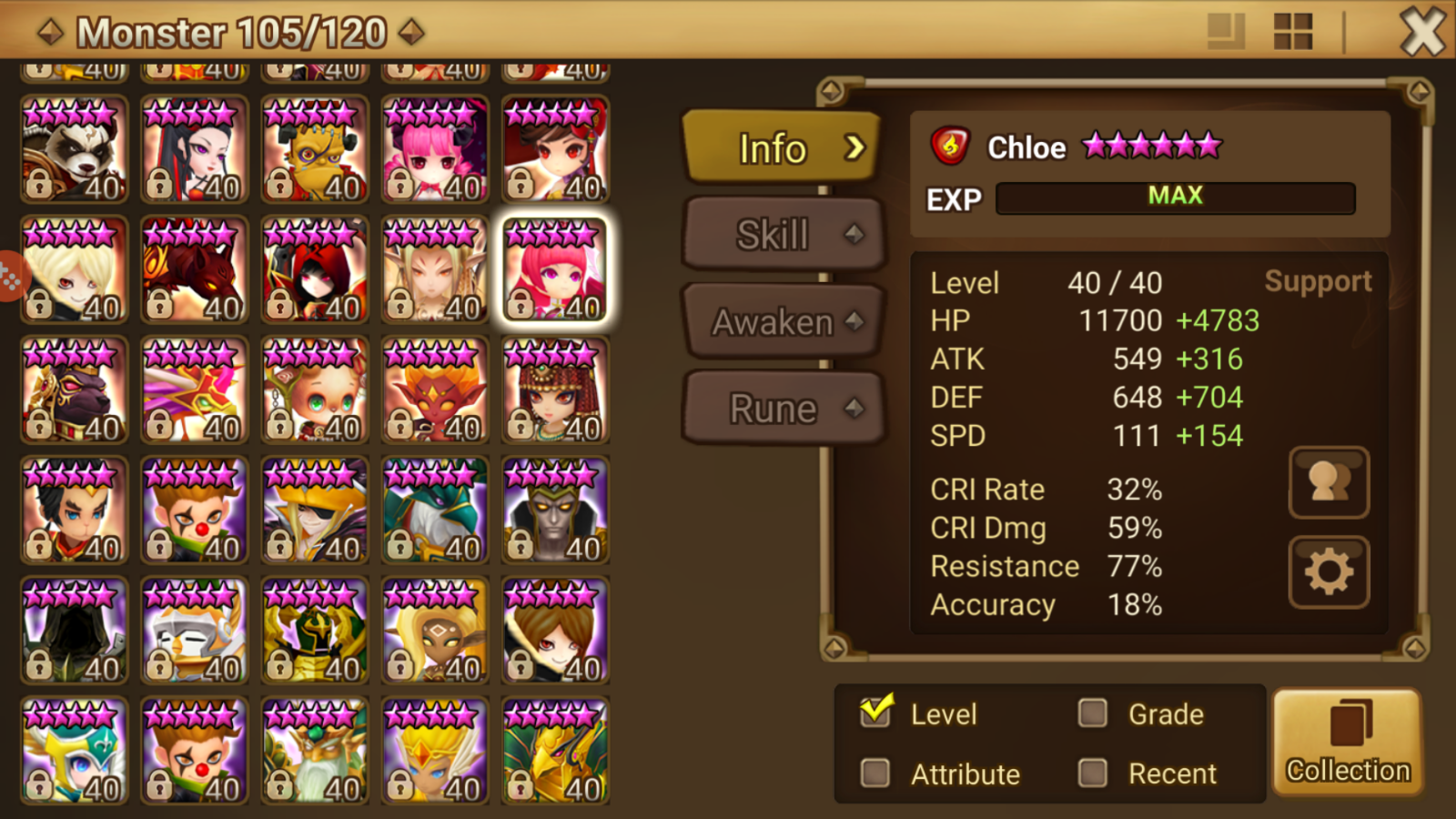 Global Summoners Account with 88 6* C3,Psamathe,Kabilla+195,Lora(rare),+Tablo