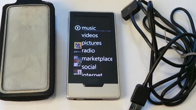 Microsoft Zune HD Platinum 32 GB MP3 WMA WAV AAC Audio Video Media Player