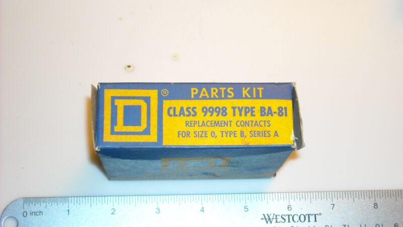 Square D BA-81 Class 9998 3 Pole Contact Kit for Size 0 Starter