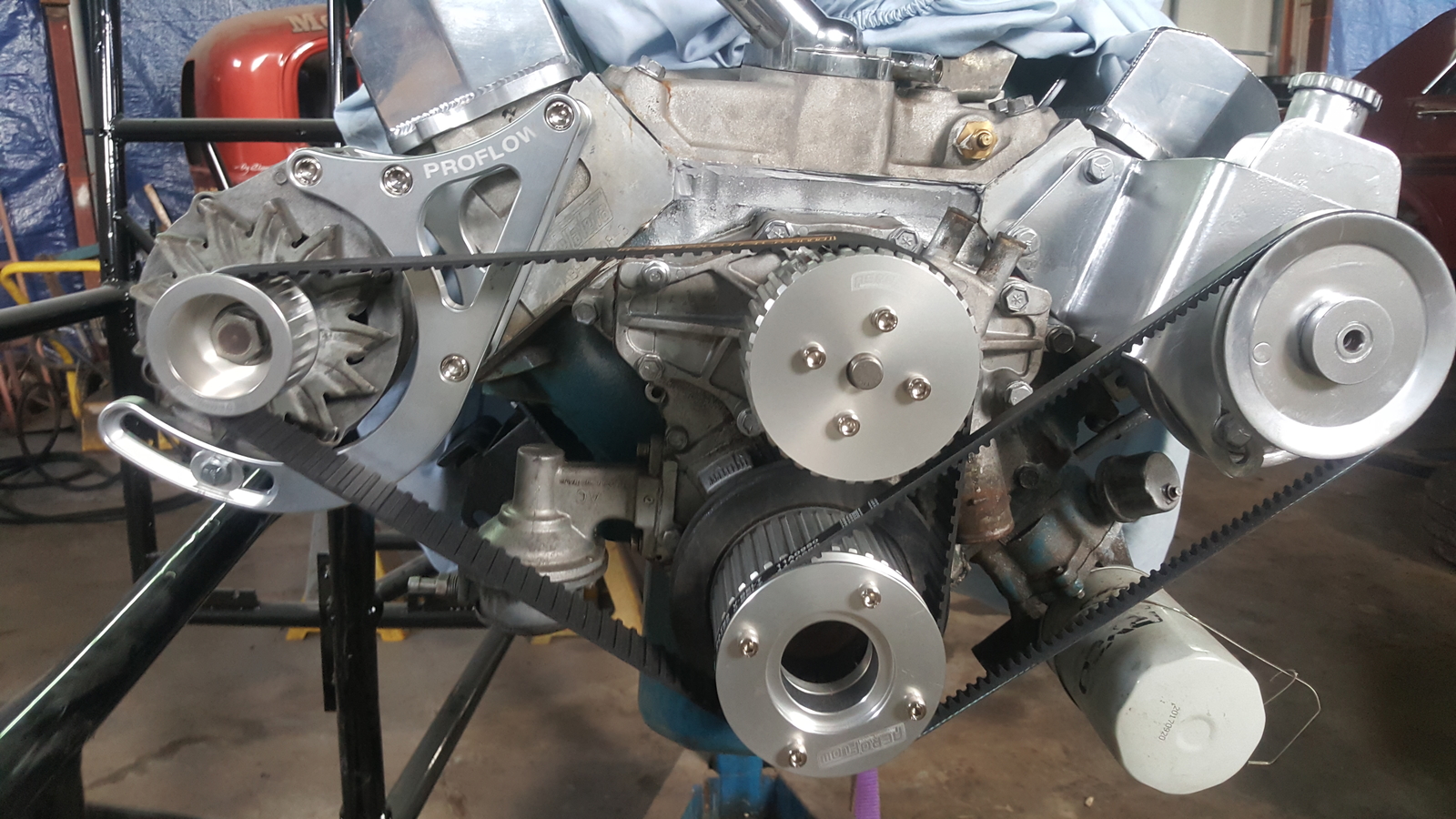 PFEABHOL01P Proflow Alternator Bracket Kit, Aluminium For Holden V8