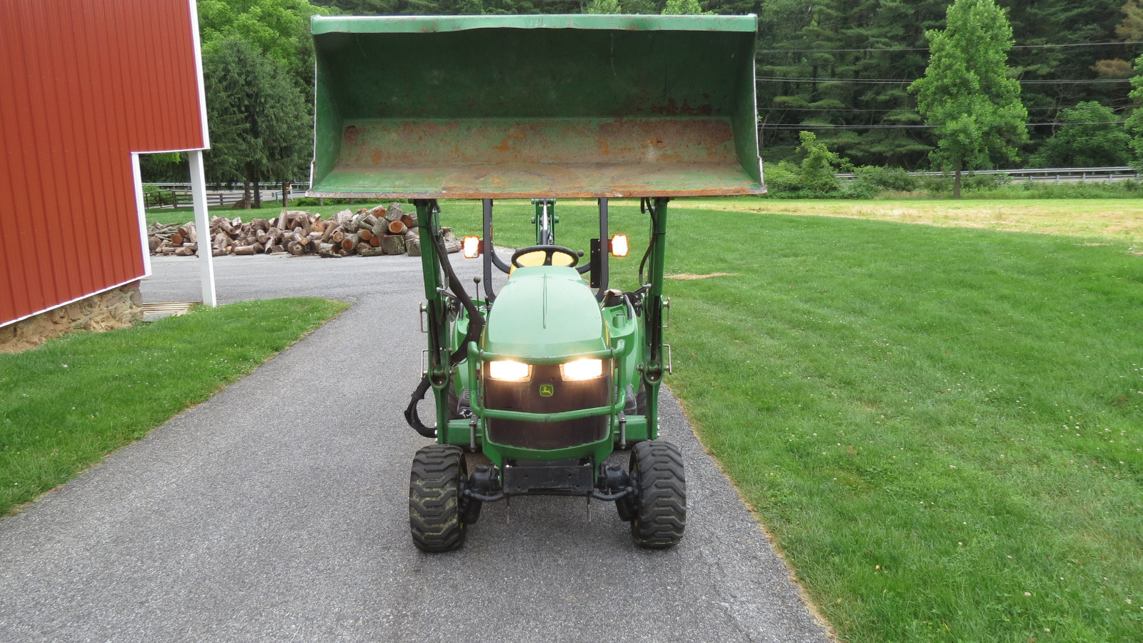 2012 JOHN DEERE 1023E 4X4 COMPACT TRACTOR LOADER BACKHOE DIESEL 321 HOURS