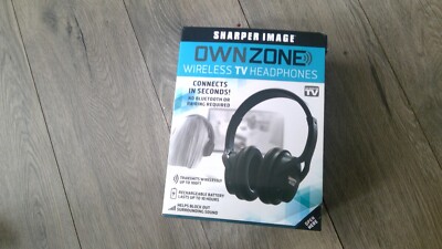 Sharper Image Own Zone Over the Ear Wireless TV Headphones - Black
