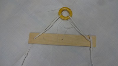 CLOWN DOLL ON A SWING w/ Tag Red Hair Green Pants Hat Bow Tie Vtg