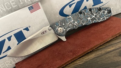 Custom EXOTIC FATCARBON SCALES for ZT0562 Zero Tolerance ZT 0562cf BLUE
