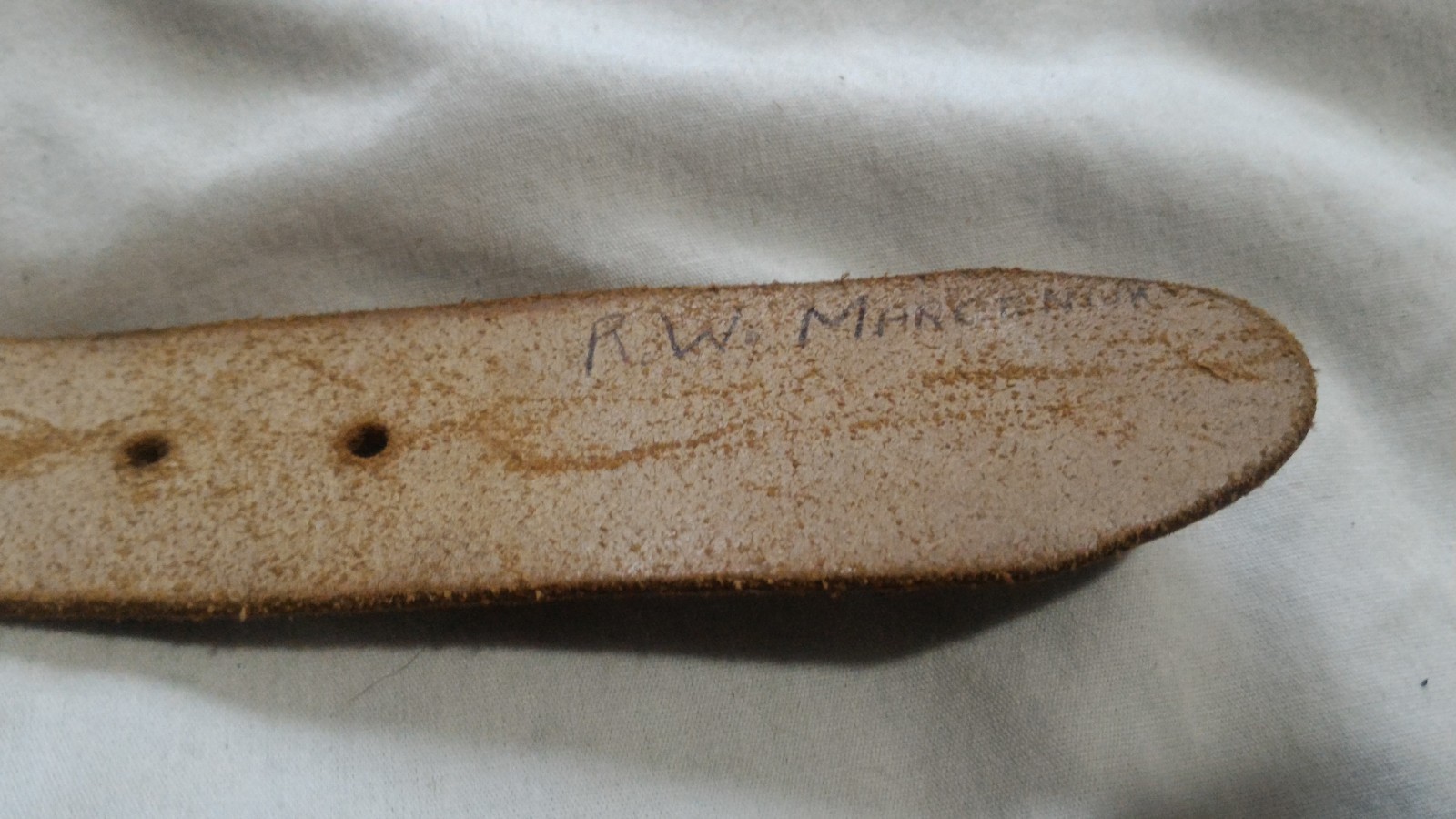 Post WW2 WWII Canadian Canada Leather Trouser Belt