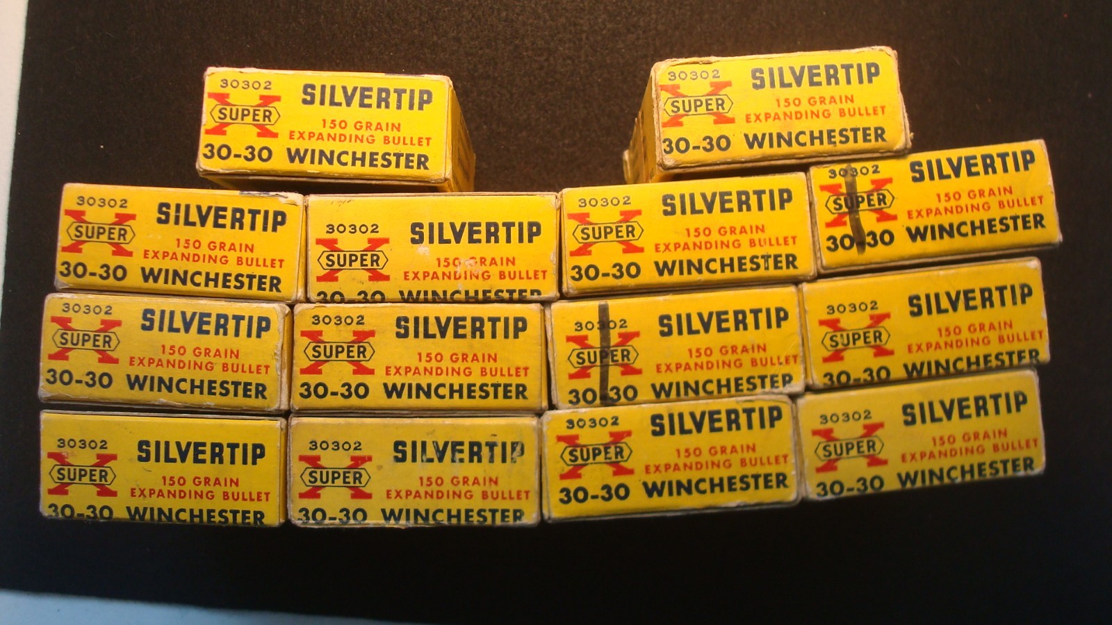 MASSIVE Lot of (14) WESTERN SUPER X WINCHESTER 30-30 Empty Boxes - Silver Tip