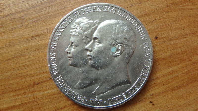 Mecklenburg-Schwerin 5 Mark 1904 A Vz J87 Friedrich Franz Iv.