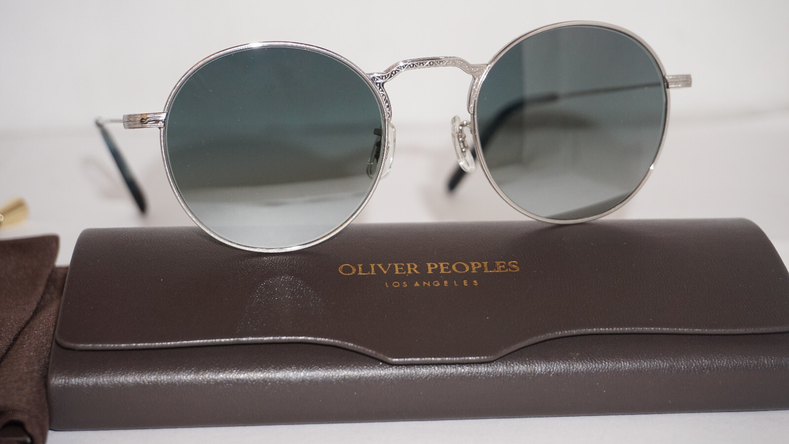 Pre-owned Oliver Peoples Sunglasse Weslie Sun Silver Steel Grad Ov1282st 503641 49 20 145 In Steel Gradient
