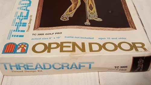 Threadcraft String Art Thread Design Kit - GOLF PRO - 1976 Open Door COMPLETE