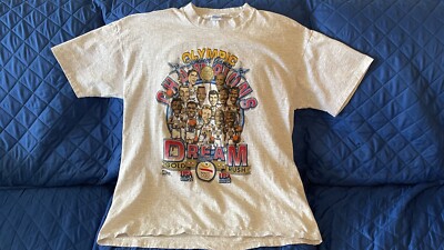 Vintage 1992 Salem Olympic DREAM TEAM Basketball Gray T-Shirt New Unused RARE