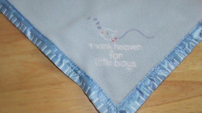 Bright Inspirations thank Heaven little boys prayer  bear blue security blanket