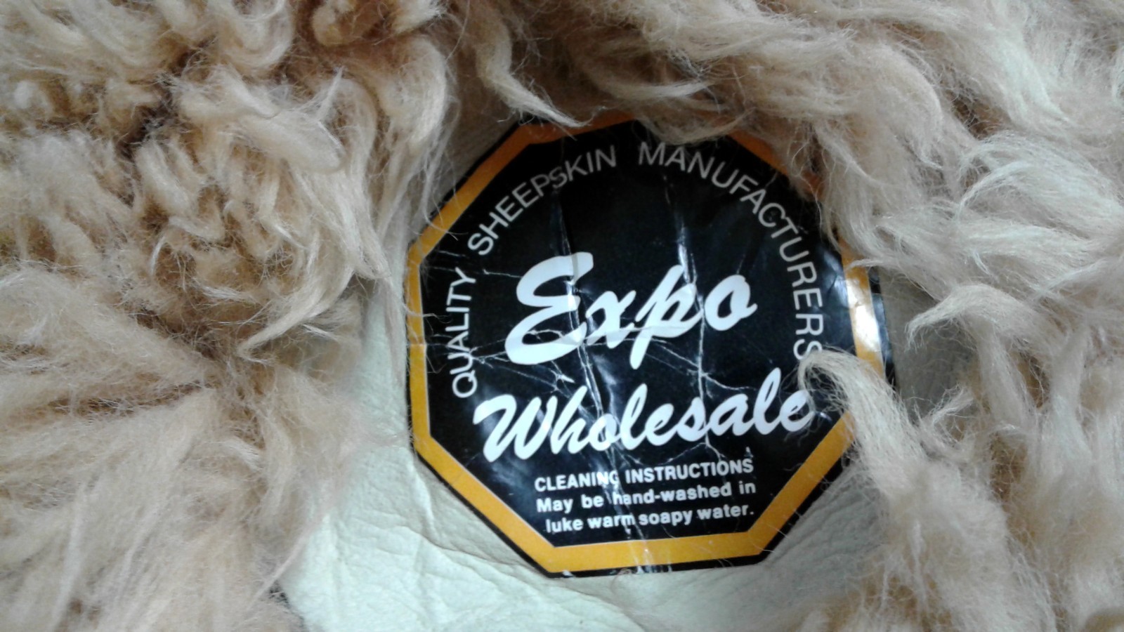 Expo Sheepskin Wool Bar Stool Cover - Approx. 13 inches