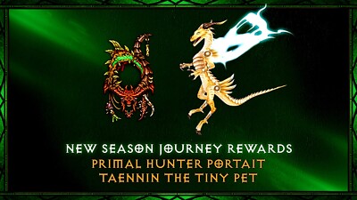 DIABLO 3 NINTENDO SWITCH-PRIMAL HUNTER PORTRAIT FRAME AND TAENNIN THE TINY PET