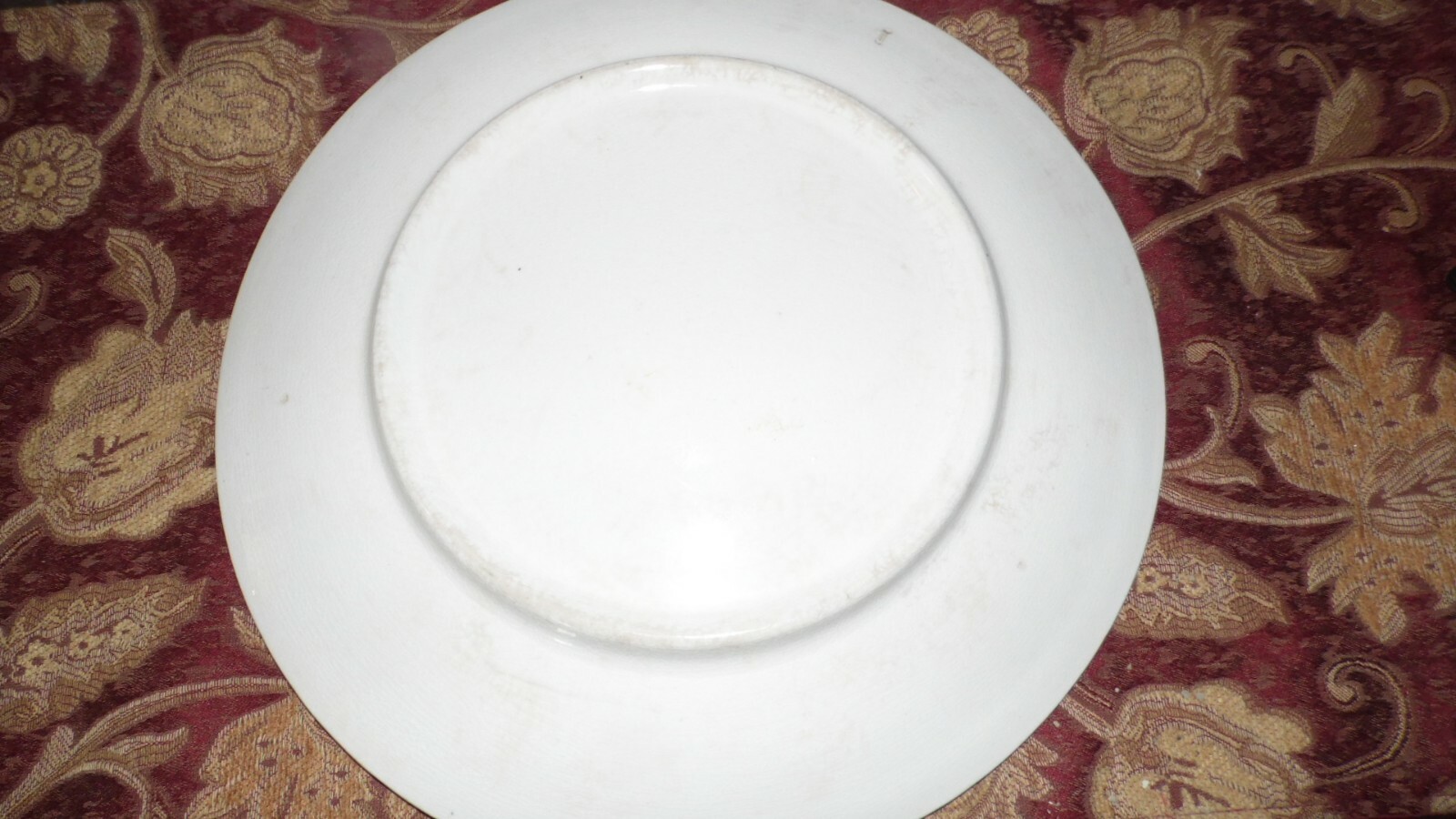 DRESDEN CHINA DEER IN STREAM PLATTER PLATE GOLD EDGING