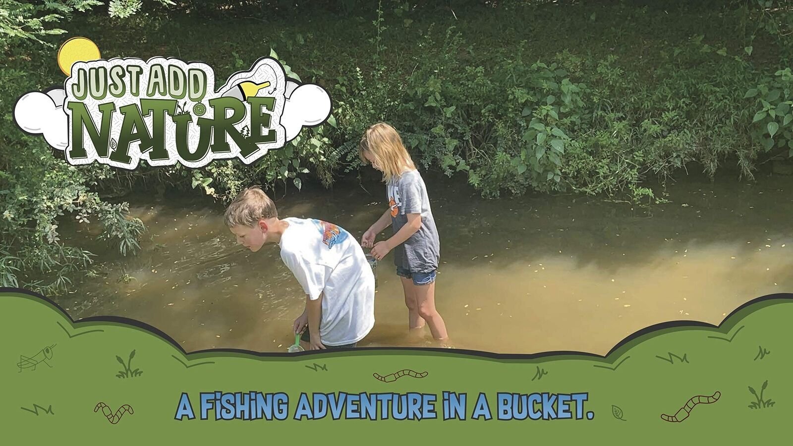 Just Add Nature Fishing Adventure in a Bucket Beginner Fishing Kit for Kids -