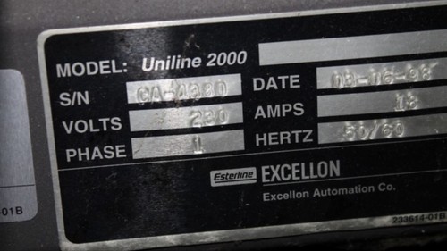 Excellon Automation Uniline 2000 Industrial Single-Spindle Drilling Machine