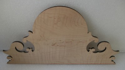 FEDERAL STYLE MIRROR CREST PEDIMENT NEW UNFINISHED MAPLE OR CHERRY YOUR CHOICE