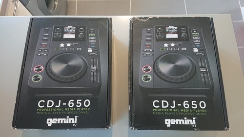 2 x Gemini CDJ-650 Pro CD USB Player Dj Controller MIDI 24Bit Colour Display