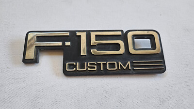 1992-96 Ford F-150 Custom Emblem Name Plate Badge, F2TB-16B114-BA