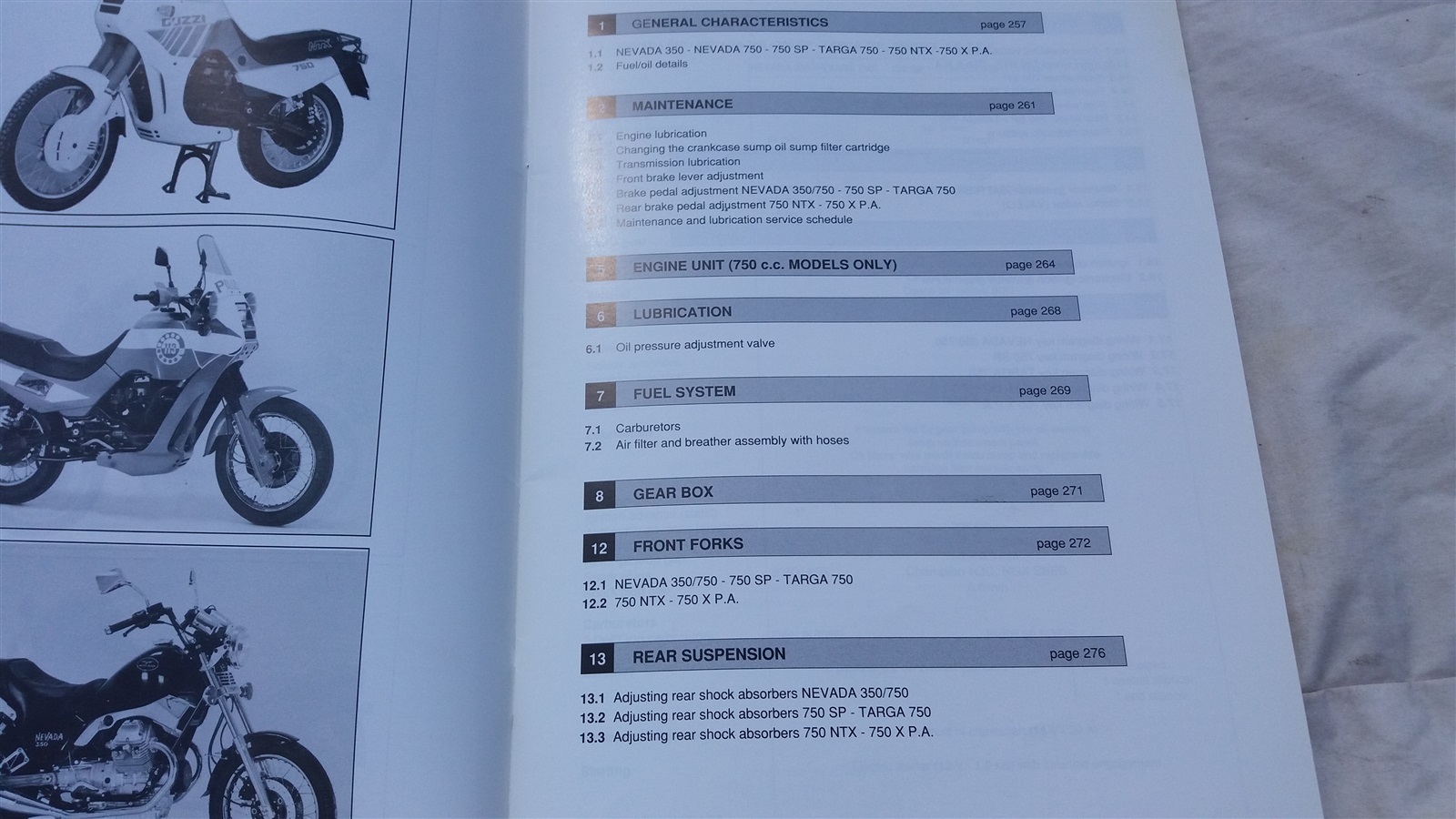 MOTO GUZZI nevada targa ntx 750 FACTORY WORKSHOP MANUAL GENUINE OEM PART